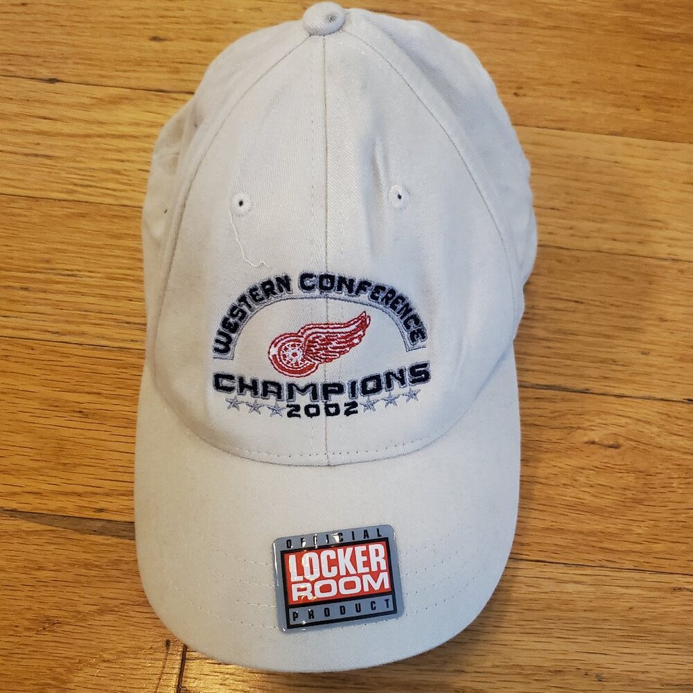 Vintage Nike 2002 Detroit Red Wings Western Conference Champions Strap Back Hat